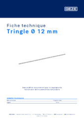 Tringle Ø 12 mm Fiche technique FR