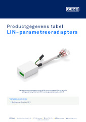 LIN-parametreeradapters Productgegevens tabel NL