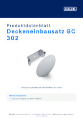 Deckeneinbausatz GC 302 Produktdatenblatt DE