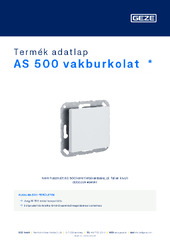 AS 500 vakburkolat  * Termék adatlap HU