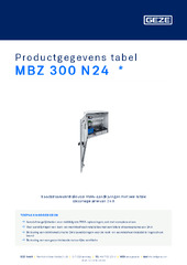 MBZ 300 N24  * Productgegevens tabel NL