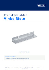 Vinkelfäste Produktdatablad SV