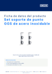 Set soporte de punto GGS de acero inoxidable Ficha de datos del producto ES