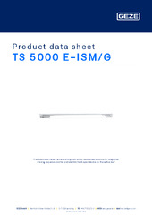 TS 5000 E-ISM/G Product data sheet EN