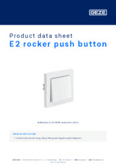 E2 rocker push button Product data sheet EN