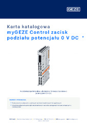 myGEZE Control zacisk podziału potencjału 0 V DC  * Karta katalogowa PL