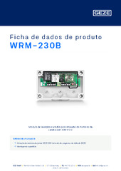 WRM-230B Ficha de dados de produto PT