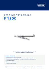 F 1200 Product data sheet EN