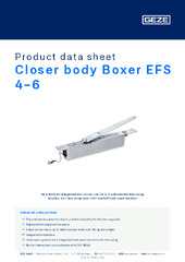 Closer body Boxer EFS 4-6 Product data sheet EN