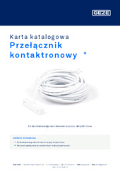 Przełącznik kontaktronowy  * Karta katalogowa PL