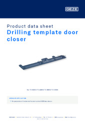 Drilling template door closer Product data sheet EN