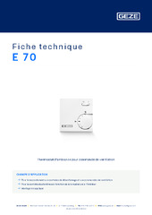 E 70 Fiche technique FR