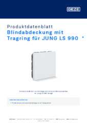 Blindabdeckung mit Tragring für JUNG LS 990  * Produktdatenblatt DE