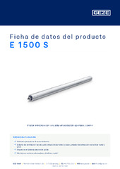 E 1500 S Ficha de datos del producto ES
