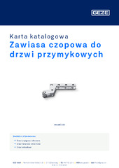 Zawiasa czopowa do drzwi przymykowych Karta katalogowa PL
