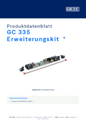 GC 335 Erweiterungskit  * Produktdatenblatt DE