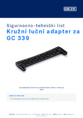 Kružni lučni adapter za GC 339 Sigurnosno-tehnički list HR