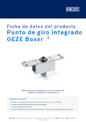 Punto de giro integrado GEZE Boxer  * Ficha de datos del producto ES