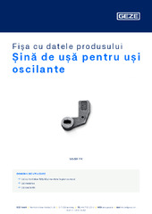 Șină de ușă pentru uși oscilante Fișa cu datele produsului RO