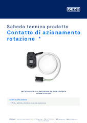 Contatto di azionamento rotazione  * Scheda tecnica prodotto IT