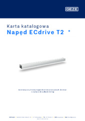 Napęd ECdrive T2  * Karta katalogowa PL