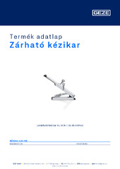 Zárható kézikar Termék adatlap HU