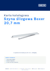 Szyna ślizgowa Boxer 20,7 mm Karta katalogowa PL