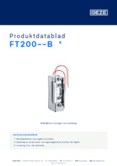 FT200--B  * Produktdatablad SV