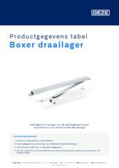 Boxer draailager Productgegevens tabel NL