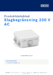 Slagbegränsning 230 V AC Produktdatablad SV