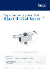 Okretni ležaj Boxer  * Sigurnosno-tehnički list HR
