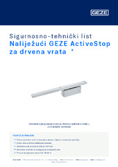 Naliježući GEZE ActiveStop za drvena vrata  * Sigurnosno-tehnički list HR