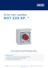 NOT 320 AP  * Ürün veri sayfası TR