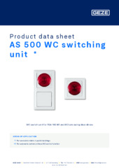 AS 500 WC switching unit  * Product data sheet EN