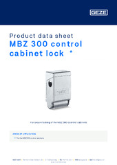 MBZ 300 control cabinet lock  * Product data sheet EN