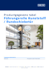 Führungsrolle Kunststoff / Rundschiebetür Productgegevens tabel NL