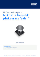 Mıknatıs karşılık plakası mafsalı  * Ürün veri sayfası TR