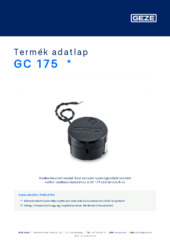 GC 175  * Termék adatlap HU