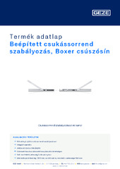 Beépített csukássorrend szabályozás, Boxer csúszósín Termék adatlap HU