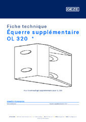 Équerre supplémentaire OL 320  * Fiche technique FR