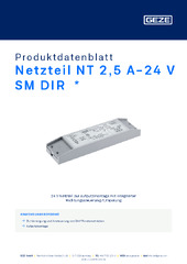 Netzteil NT 2,5 A-24 V SM DIR  * Produktdatenblatt DE