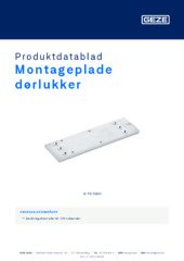 Montageplade dørlukker Produktdatablad DA
