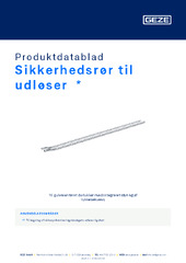 Sikkerhedsrør til udløser  * Produktdatablad DA