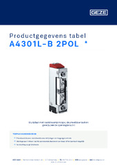 A4301L-B 2POL  * Productgegevens tabel NL