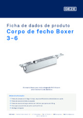 Corpo de fecho Boxer 3-6 Ficha de dados de produto PT
