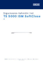 TS 5000 ISM SoftClose  * Sigurnosno-tehnički list HR