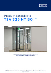 TSA 325 NT BO  * Produktdatenblatt DE