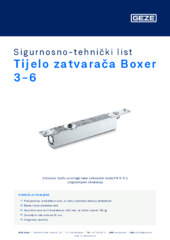 Tijelo zatvarača Boxer 3-6 Sigurnosno-tehnički list HR