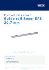 Guide rail Boxer EFS 20.7 mm Product data sheet EN