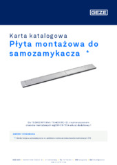 Płyta montażowa do samozamykacza  * Karta katalogowa PL